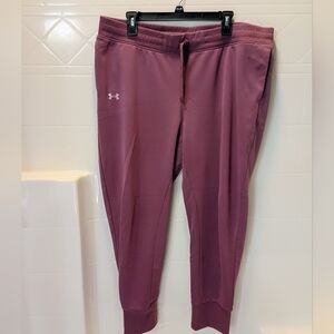 Under Armour Women's Burgundy Athletic Fleece Joggers